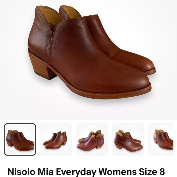 Nisolo Mia Everyday Womens Size 8
Auburn Brown Leather Ankle Bootie - Picture 6 of 6